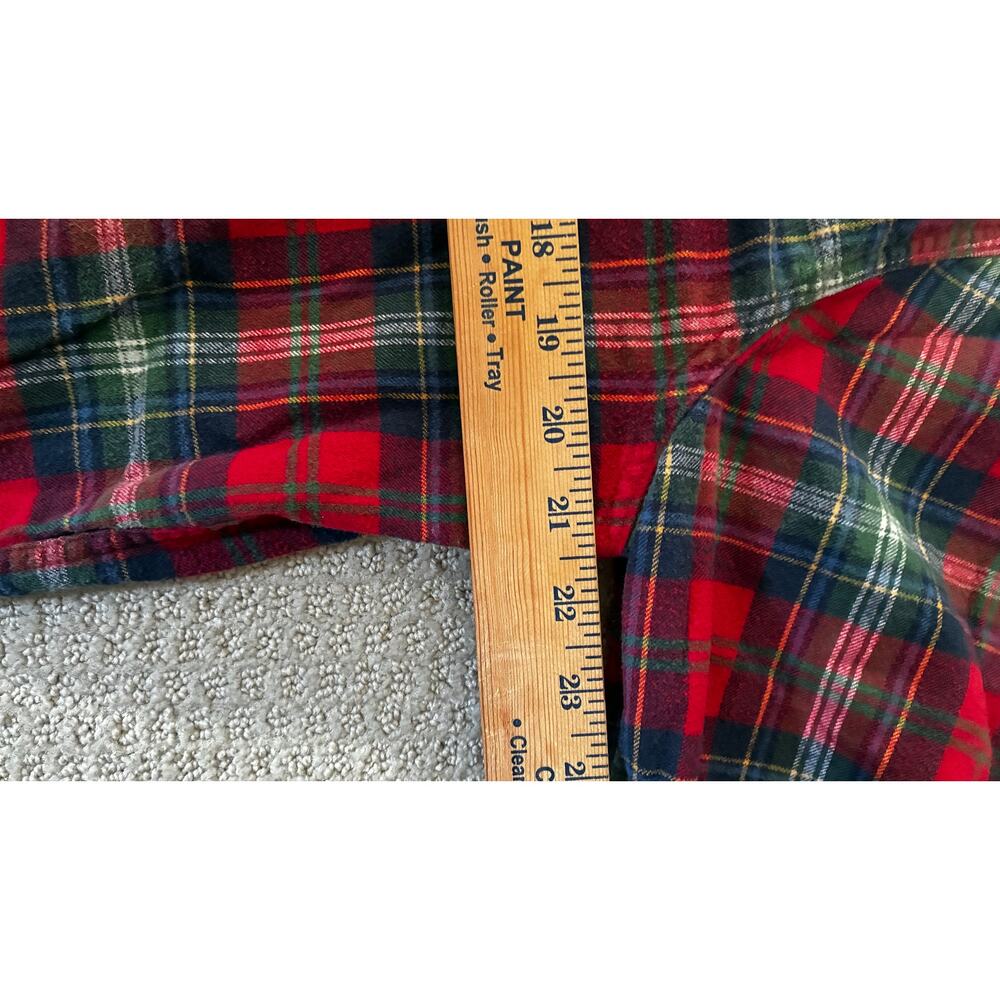 Abercrombie & Fitch Red Flannel Plaid Shirt Large - Picture 4 of 5
